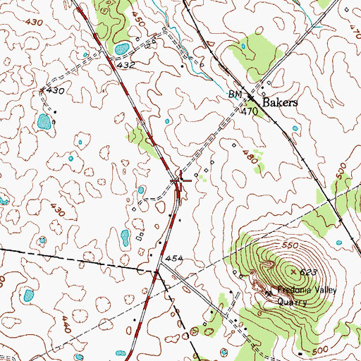 Topographic Map of Hickory Grove, KY