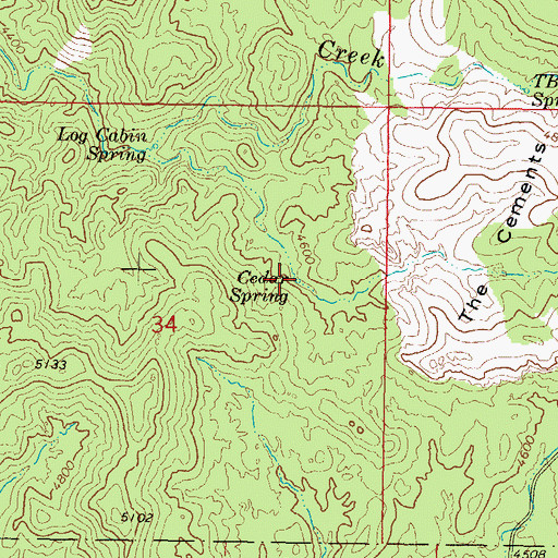Topographic Map of Cedar Spring, AZ