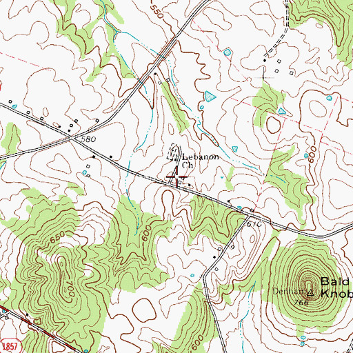 Topographic Map of Lebanon (historical), KY