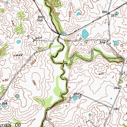 Topographic Map of Mills Bluff Creek, KY