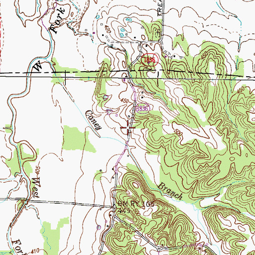 Topographic Map of Chester (historical), KY