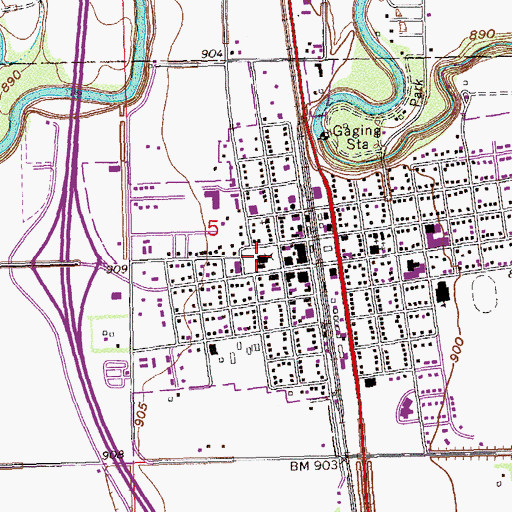 Topographic Map of Traill County Courthouse, ND