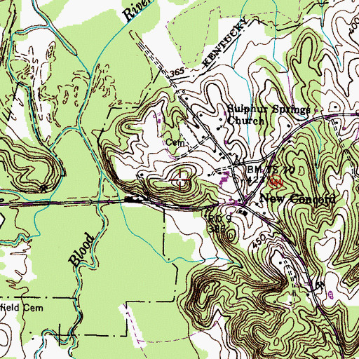 Topographic Map of Devils Pulpit, KY