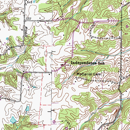 Topographic Map of Independence (historical), KY