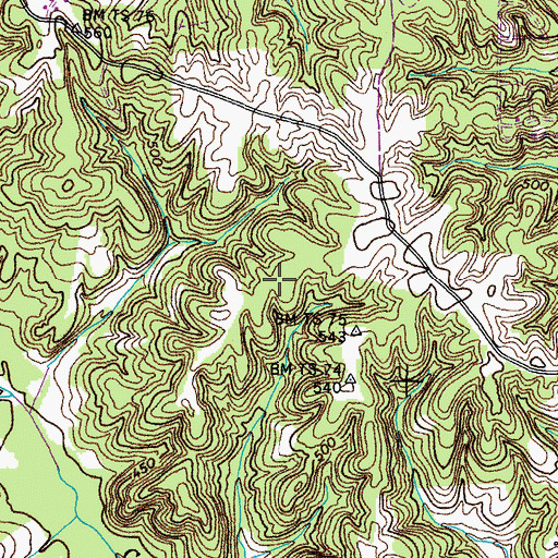 Topographic Map of McCruiston (historical), KY