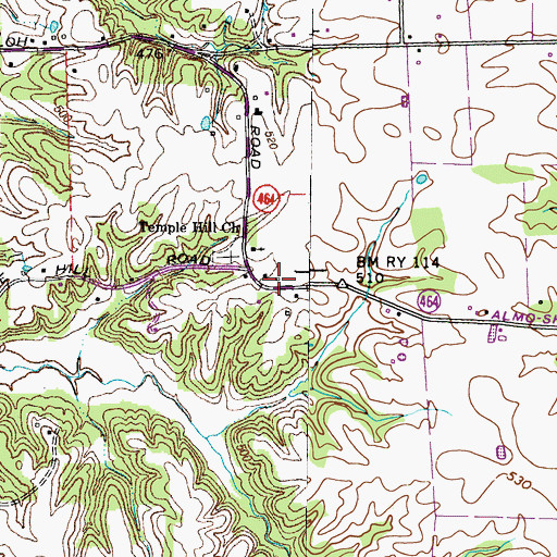 Topographic Map of Temple Hill (historical), KY