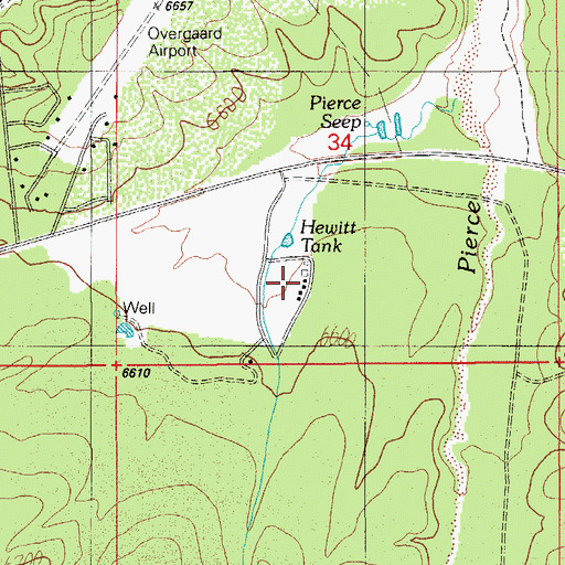 Topographic Map of Apple Ranch, AZ