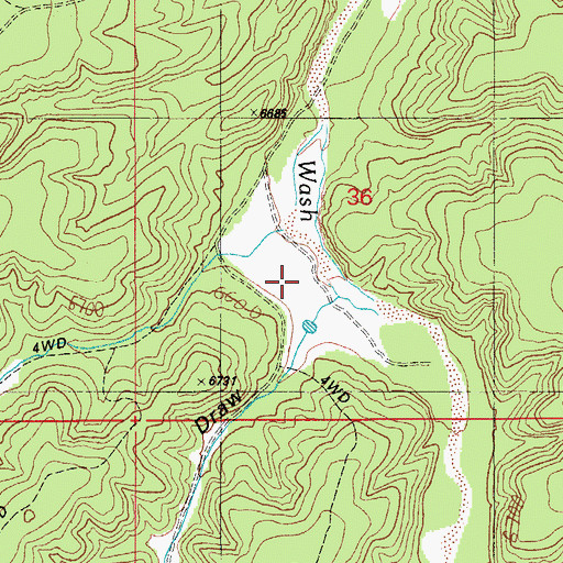 Topographic Map of Crandell Ranch, AZ