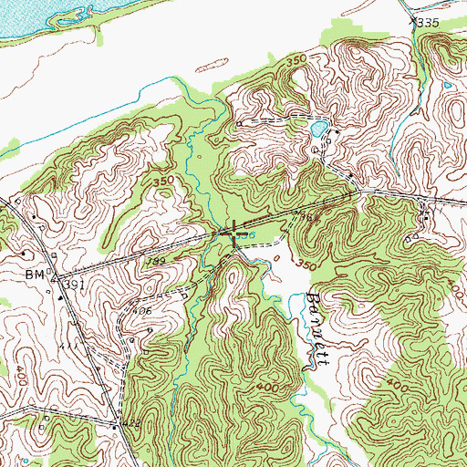 Topographic Map of Barnett (historical), KY