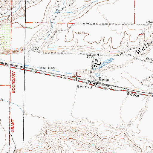 Topographic Map of Walker Basin Creek, CA