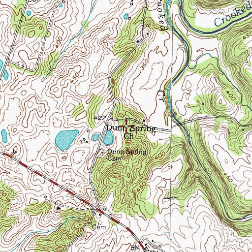 Topographic Map of Dunn Spring, KY