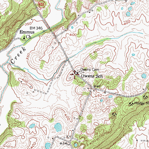 Topographic Map of Owens School (historical), KY