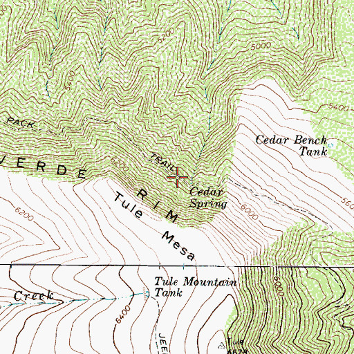 Topographic Map of Cedar Spring, AZ