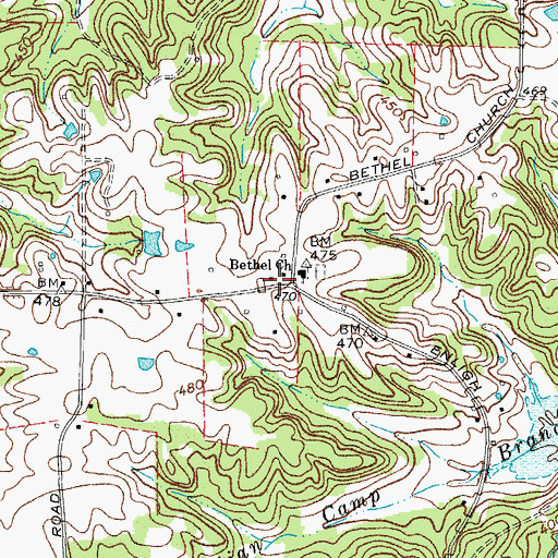 Topographic Map of Bethel, KY