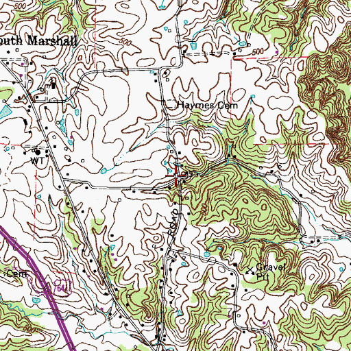 Topographic Map of Liberty (historical), KY