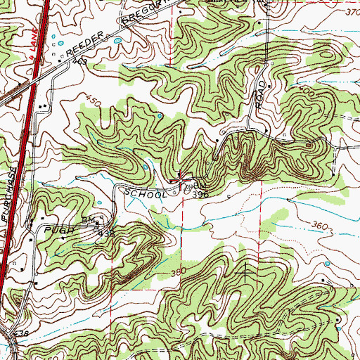 Topographic Map of Pugh (historical), KY