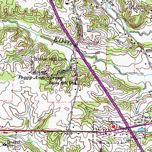 Topographic Map of Union Hill (historical), KY