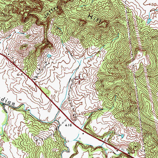 Topographic Map of Midway (historical), KY