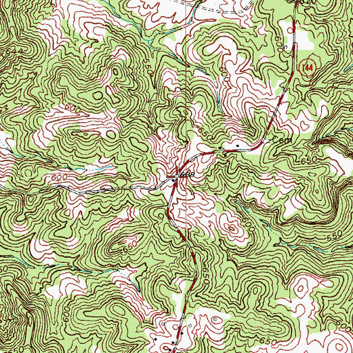 Topographic Map of Scuffletown (historical), KY
