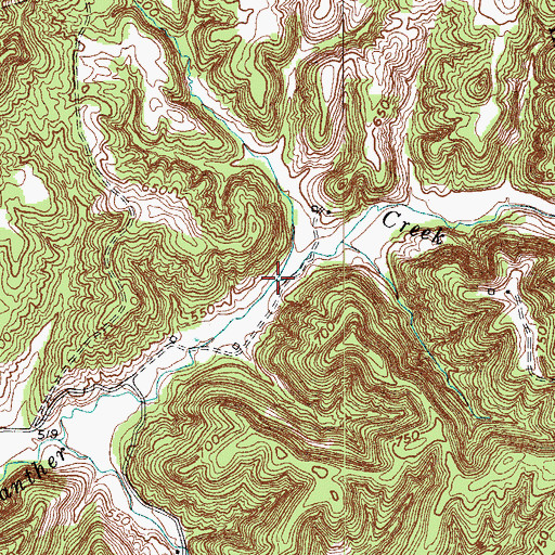 Topographic Map of Victoria Branch, KY