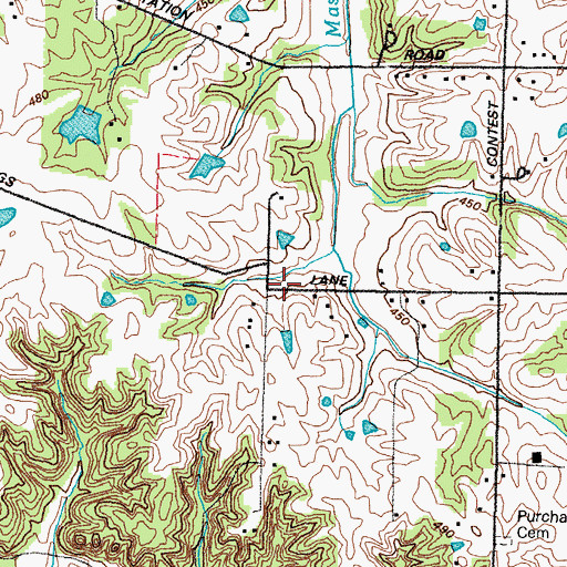 Topographic Map of Kauffman, KY