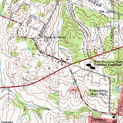 Topographic Map of Langs (historical), KY