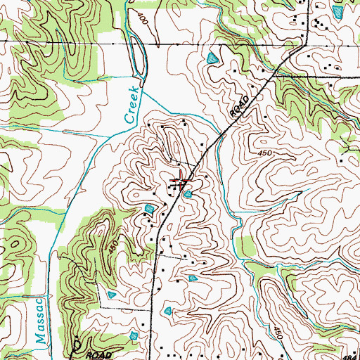 Topographic Map of Oak Grove, KY