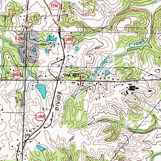 Topographic Map of Yopp, KY