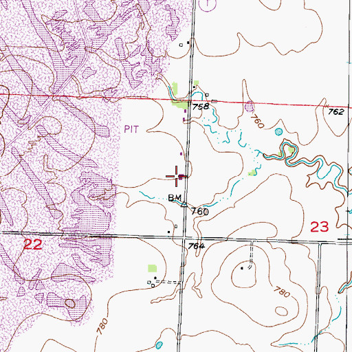 Topographic Map of Davis Elementary School, MO
