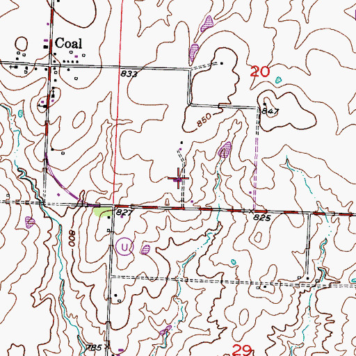 Topographic Map of Leesville Elementary School, MO