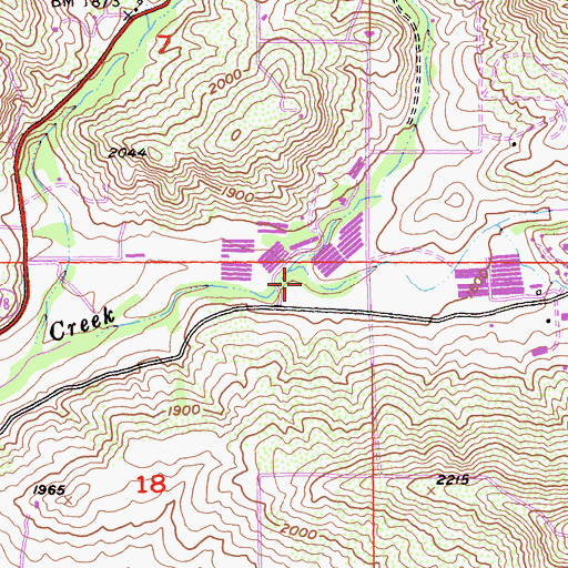 Topographic Map of Wash Hollow Creek, CA