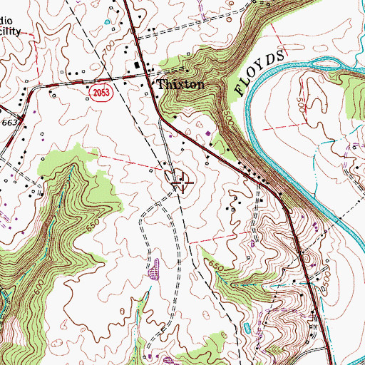 Topographic Map of Hays Spring, KY