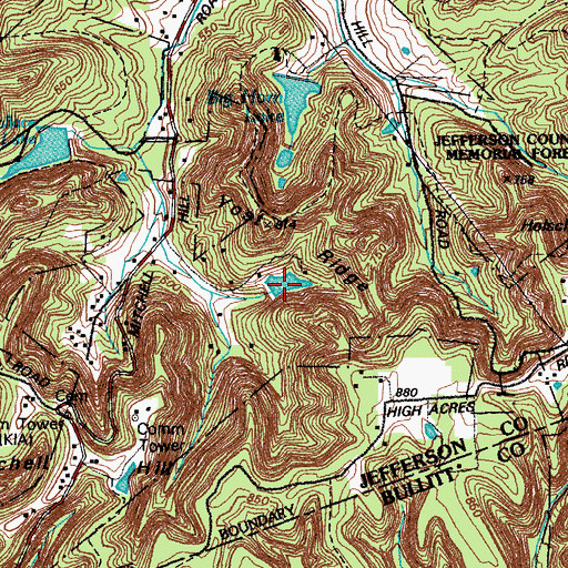 Topographic Map of Yost Ridge, KY