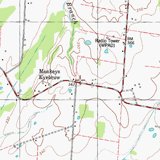 Topographic Map of Beelers Hill, KY