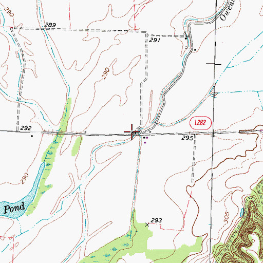 Topographic Map of Blue Pond, KY