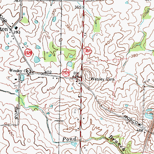 Topographic Map of East Beelerton, KY