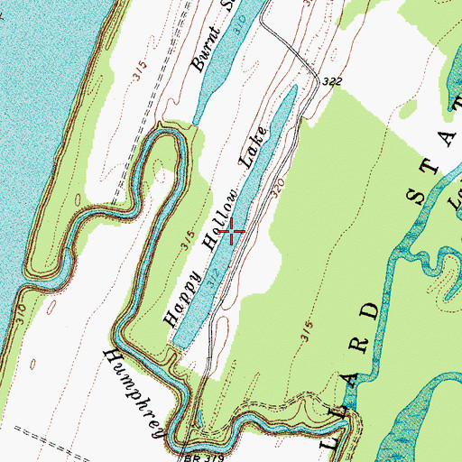 Topographic Map of Happy Hollow Lake, KY