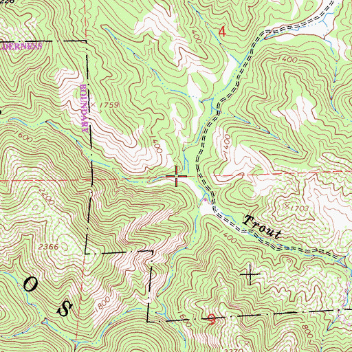 Topographic Map of Water Canyon, CA