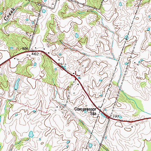Topographic Map of West Hopewell, KY