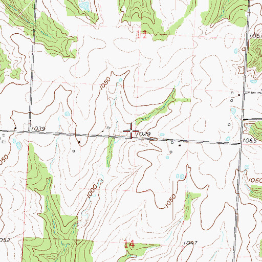 Topographic Map of Orr School (historical), MO