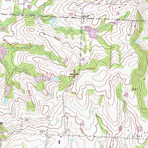 Topographic Map of Howard School (historical), MO