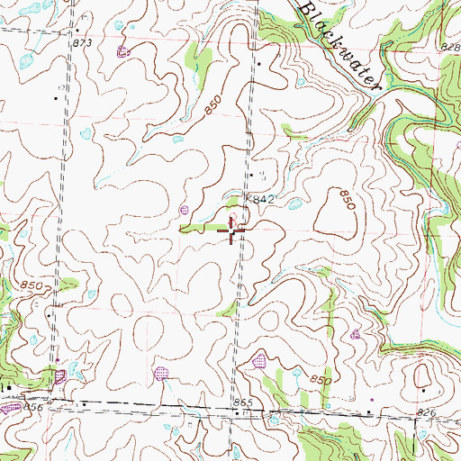Topographic Map of Lincoln School (historical), MO