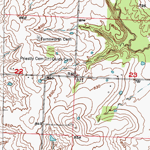 Topographic Map of Star School (historical), MO