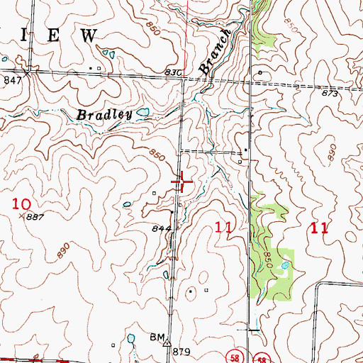 Topographic Map of Sunny Point School (historical), MO