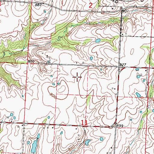 Topographic Map of Odessa Upper Elementary School, MO