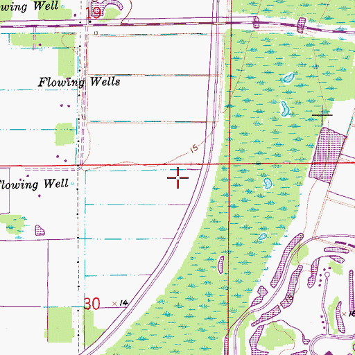 Topographic Map of Hammond Stadium, FL