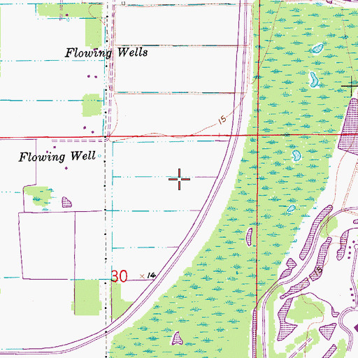 Topographic Map of Lee County Sports Complex, FL