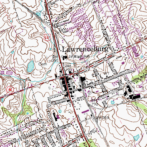 Topographic Map of Morgans First Kentucky Raid Historical Marker, KY