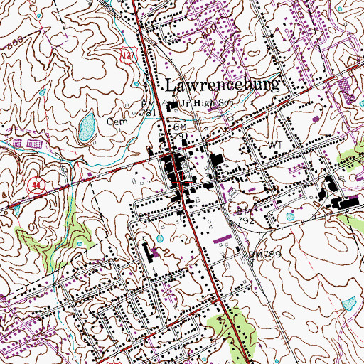 Topographic Map of Anna Mac Clarke Historical Marker, KY
