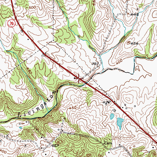 Topographic Map of Centerville Historical Marker, KY